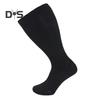 1 Pair Sport Sock Great Compression High Elasticity Plus Size Mid-tube Breathable Soft Anti-slip Solid Color Running Hiking Obesity Stockings