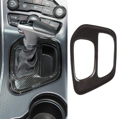 Carbon Fiber Look Center Gear Shift Panel Cover Trim For Dodge Challenger 2015+
