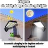 Luce solare esterna 1~4 pezzi con 3 modalità sensore di movimento impermeabile illuminazione di sicurezza LED luce da parete da giardino 108COB