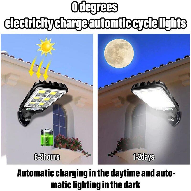 Solar Light Outdoor Light 1~4 Pcs with 3 Modes Waterproof Motion Sensor Security Lighting LED Garden Wall Light 108COB