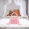 Happy Easter Bunny Long Ears Bags Easter Basket Buckets Easter Tote Bags Children Gift Storage Handbag