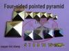 Square Pyramid DIY Decoration with Gold Hot-Stamped Lettering, Rivets, Studs, and Rhinestones.
