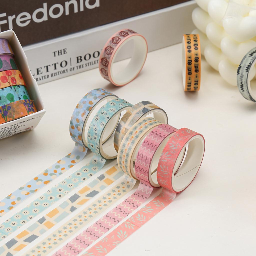 Tianquan Miaowu Washi Tape Set Cute Cartoon Decorative Paper Tape for Journaling Scrapbooking DIY Craft Sticker Supplies