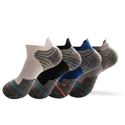 4 pares de calcetines deportivos de alta calidad para hombre, nuevos calcetines náuticos con parte inferior de toalla, calcetines de tubo cortos transpirables para baloncesto para hombre