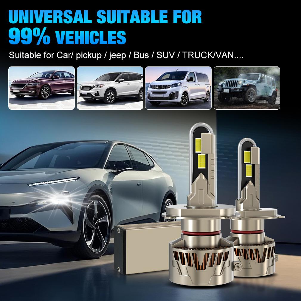 2 buc H7 H4 LED Canbus Becuri Far Auto 140W 60000LM H1 H11 H8 HB3 9005 HB4 9006 9012 Hir2 Far LED Auto Lampă Turbo pentru VW Ford 6500K Alb
