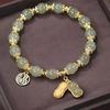 Year Lucky Rabbit Beaded Bracelet for Women Elegant Red Beads Fu Letter Charm Bracelet Chinese Jewelry Festive Gifts
