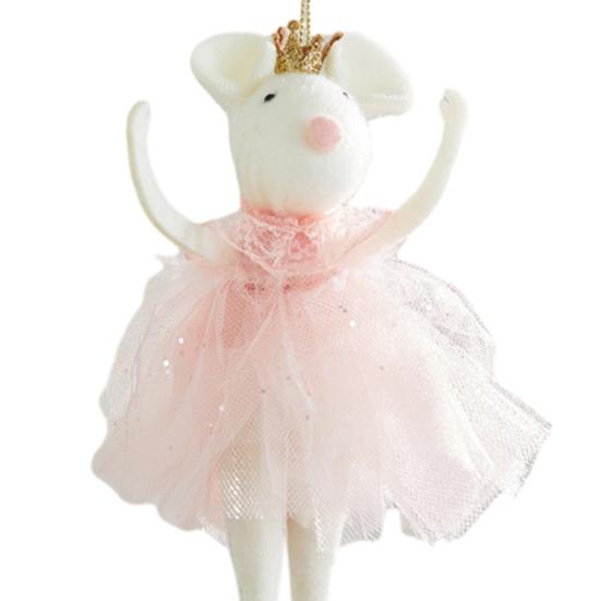 Ballettmaus Puppe Weihnachtsschmuck Plüsch Balletttänzerin Hängeanhänger für Weihnachtsbaum Weihnachtsfeier Dekor