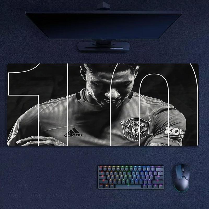 Marcus Rashford Mouse Pad, Large Gaming Desk Mat, Non-slip XXL Mousepad for Laptop & Tablet, Mini PC Playmat with Stitched Edges