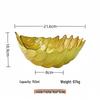 Placă elegantă din sticlă de cristal în formă de pană pentru fructe