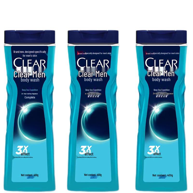 CLEAR Men Deep Sea Adventure Body Wash 3-Pack