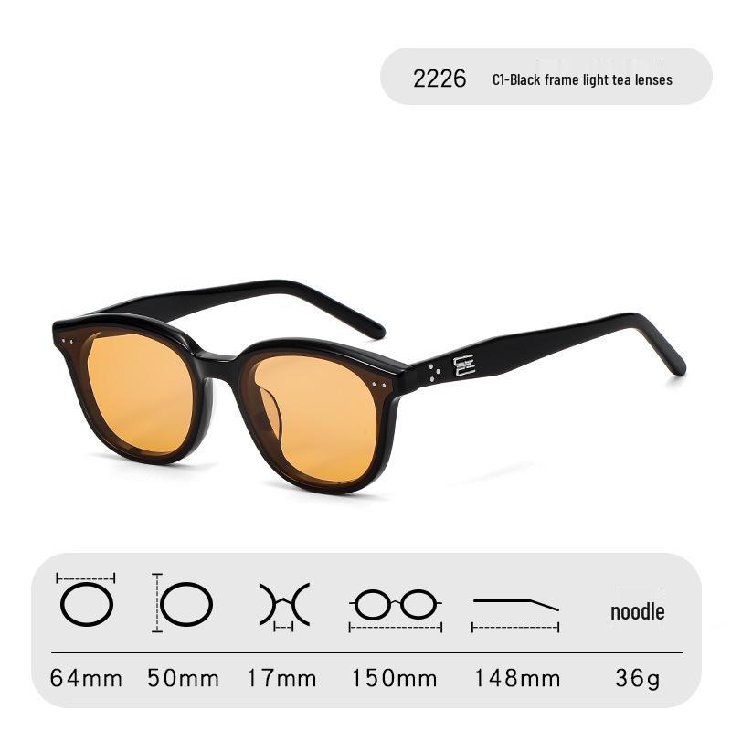JUDE-2226 Women s Trendy High-End Acetate Sunglasses - Star Style, Anti-UV Protection