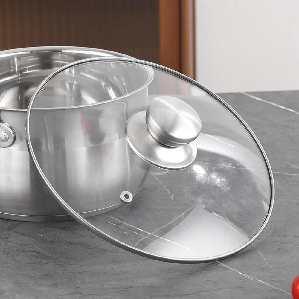 16-34cm Gehärtetes Glas Topfdeckel Edelstahl Wok Pfanne Deckel Kochgeschirr Teile Küchenzubehör