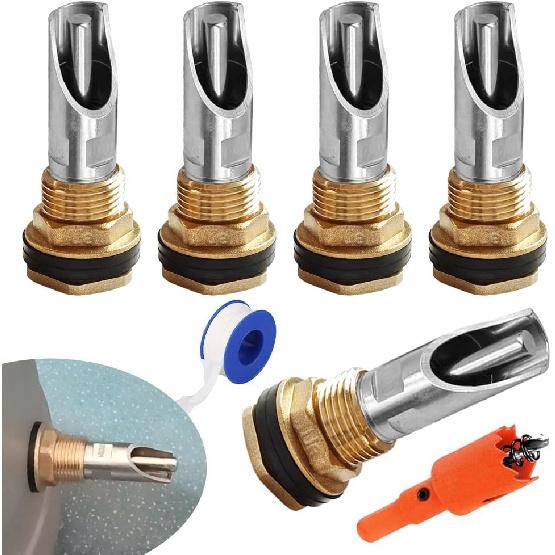 Набор из 5 штук Автоматическая поилка для свиней из нержавеющей стали и кормушка, латунный соединитель для водяного бака, врезной фитинг для автоматического поения свиней, поросят, хрюшек.