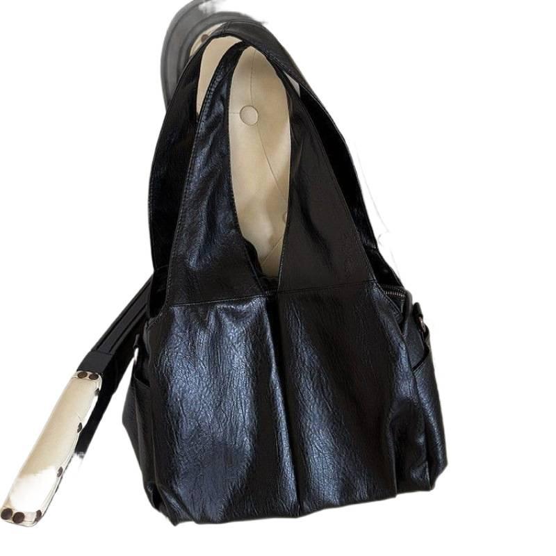 Large Capacity Bag 2025 Summer New Shoulder Bag Soft Surface Casual Retro Tote Bag Messenger Bag Women