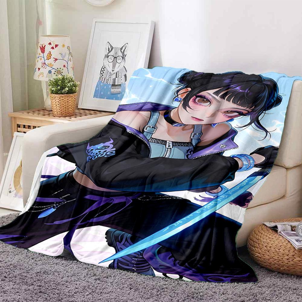 1pc KPop Flannel Throw Blanket HD Printed Lightweight Soft Warm All Season Blanket for Sofa, Bed, Travel, Camping Machine Washable