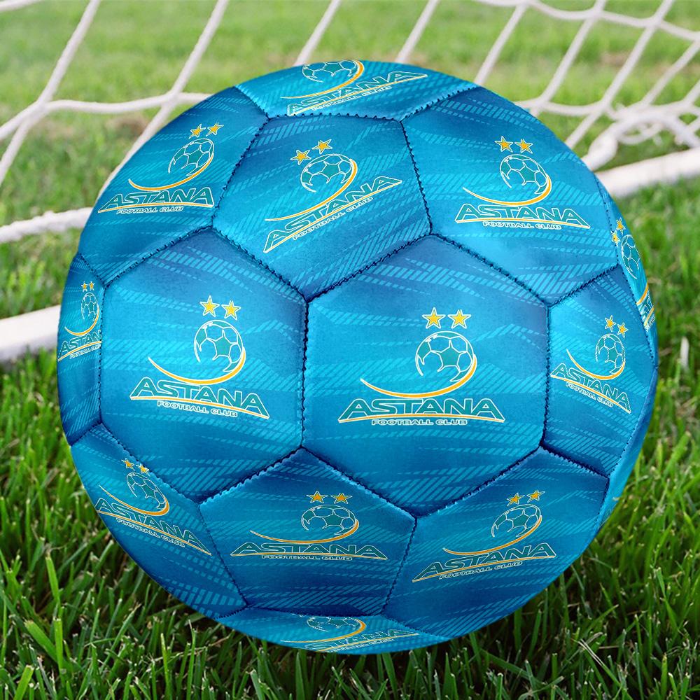 FC Astana Verein Indoor Soccer Ball Size 5 Colorful All Ages Machine Stitched PVC Competition Ready Durable High-Bounce