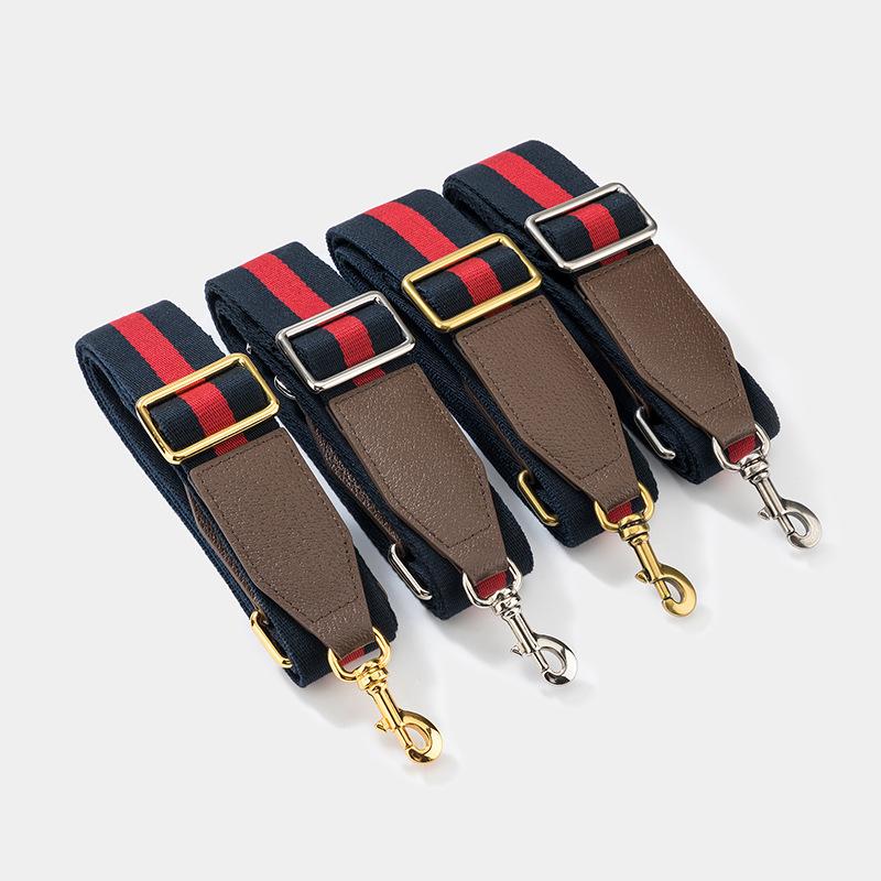 IGNICASE Módní taška přes rameno Crossbody Červená a modrá Široký ramenní popruh Červená a zelená popruhovina Délka vyměnitelného popruhu tašky