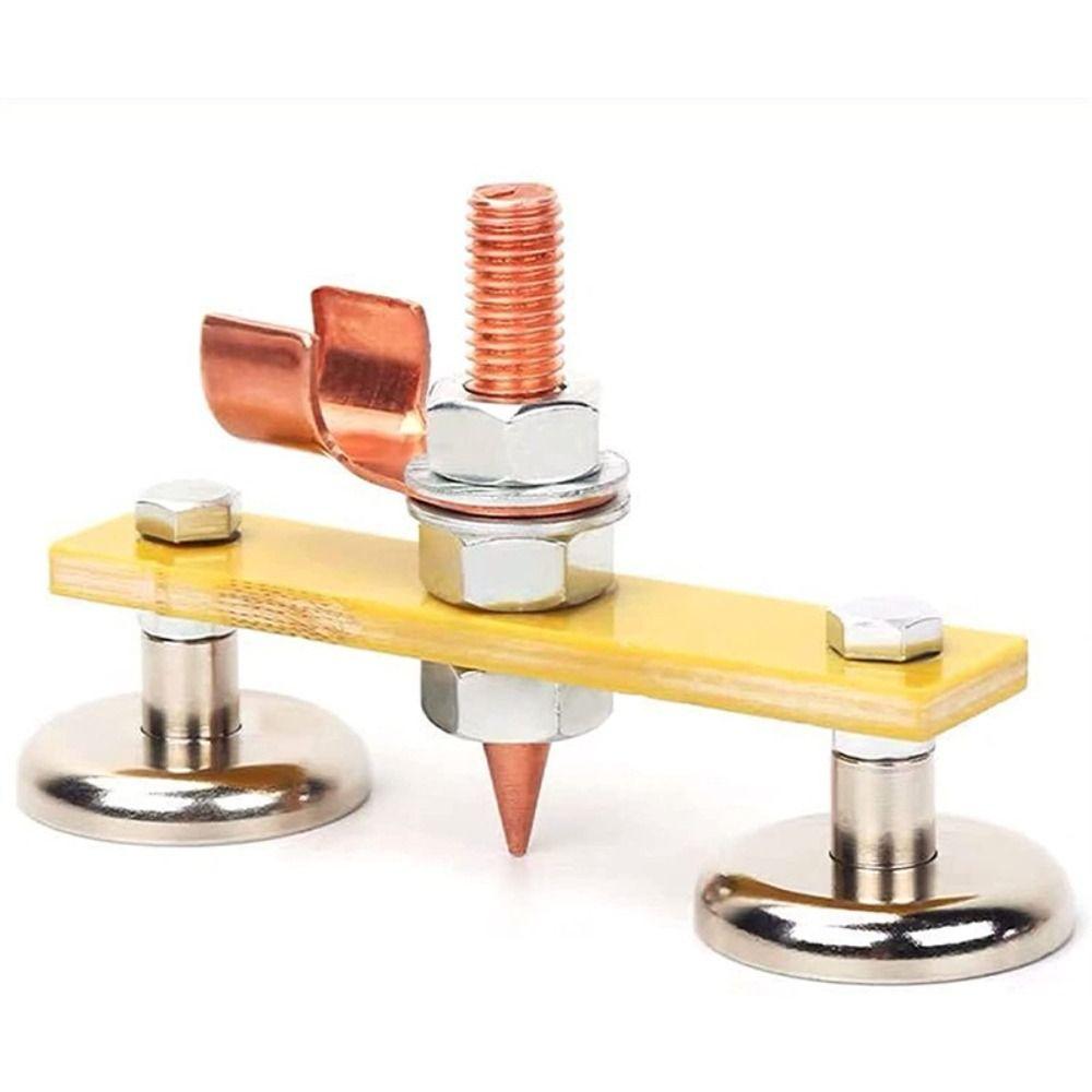 

Copper Tail Wire Wire Clamp Metalworking Magnet Head Ground Clamp Metal Plate Welding Support Tool Double head