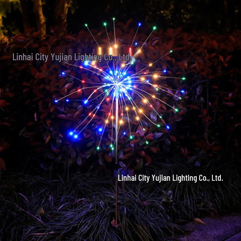 LED Solar Firework & Dandelion Outdoor String Lights - Christmas & Holiday Decoration.