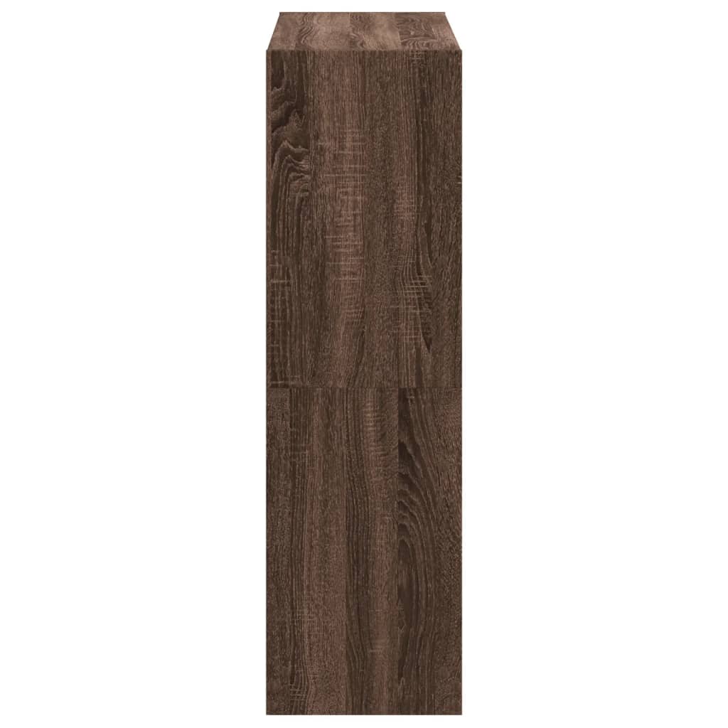 Bookshelf Brown Oak Effect 102x32x108 cm Engineered Wood