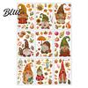 Autumn Window Clings 9 Sheets Fall Woodland Animals Clings Maple Leaf Pumpkin Reusable Autumnal Glass Squirrel Fox Rabbit Sticker Anti Collision