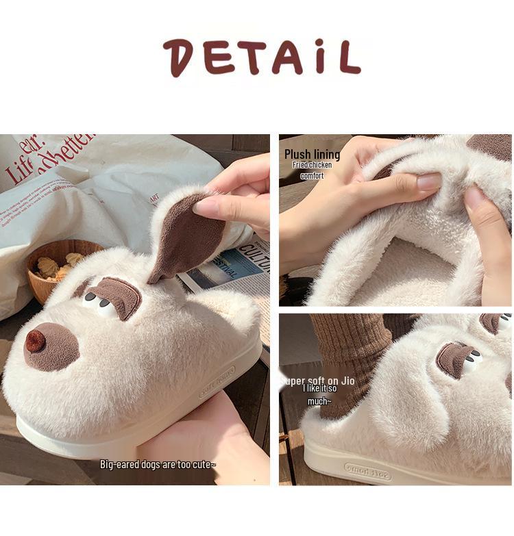 2025 P Tlapka Pes Bavlněné Pantofle: Útulné zimní plyšové pantofle pro páry, ideální pro muže i ženy.