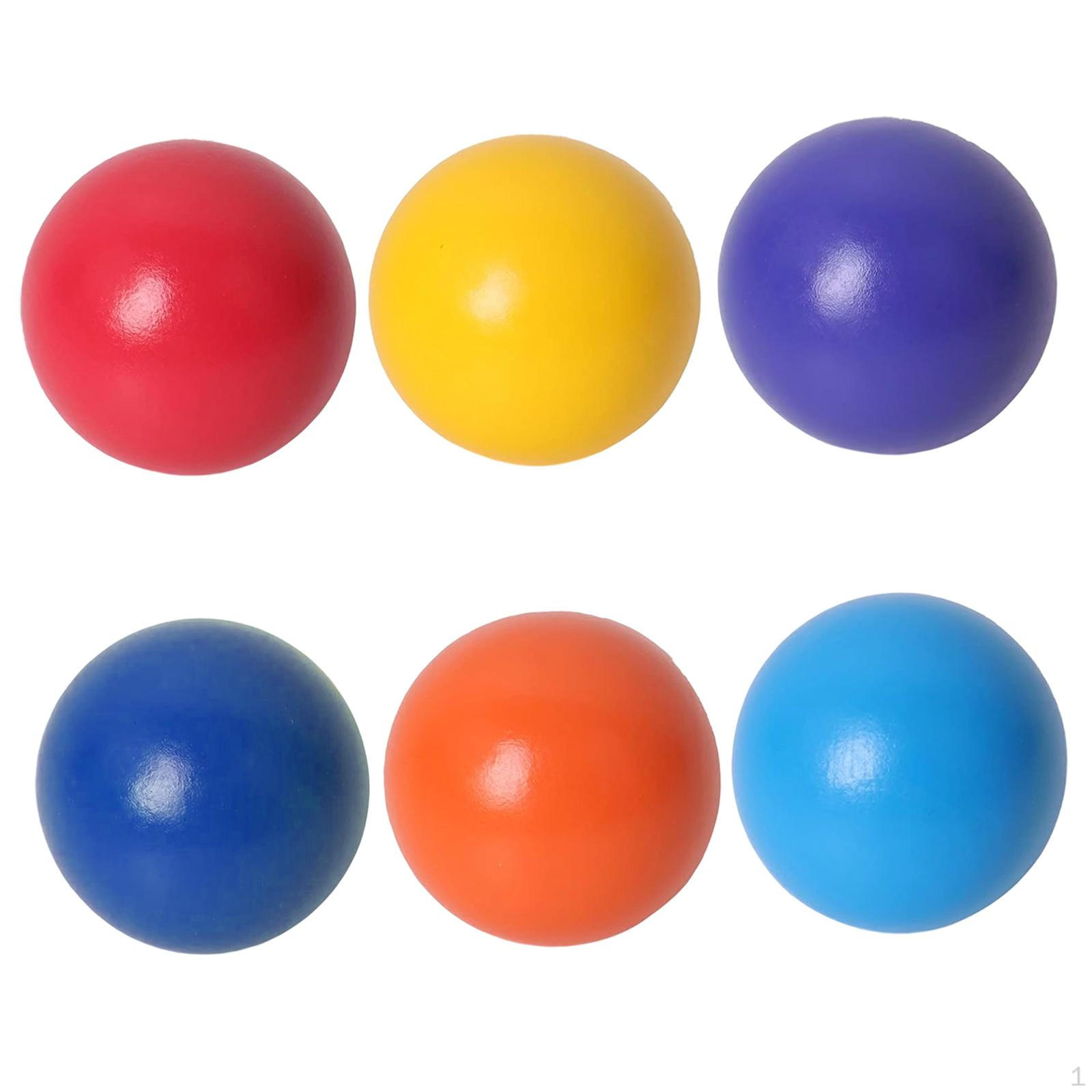 

6 Pieces Rainbow Wooden Balls Color Recognition 1.77 inch Early Education Learning Materials for Style B
