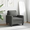 Vidaxl Armchair, Dark Gray, 60 Cm, Upholstered In Fabric