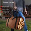 Large Capacity Wear-Resistant Canvas Firewood Carry Bag