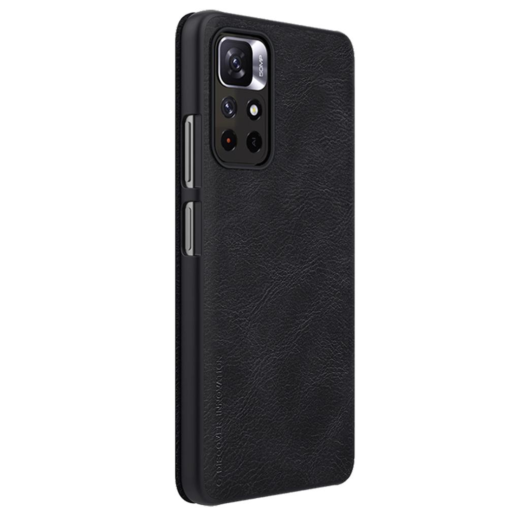 Etui Z Klapką Nillkin Qin Case Do Xiaomi Redmi Note 11T 5G / 11S 5G / 11 5G (China) / Poco M4 Pro 5G - Czarne