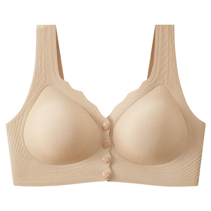 Front Buckle Mother, Big Chest, Small Gathering, Pull Anti-sagging, No Steel Ring, Middle-aged and Elderly Large Size Bra, Bra Cover