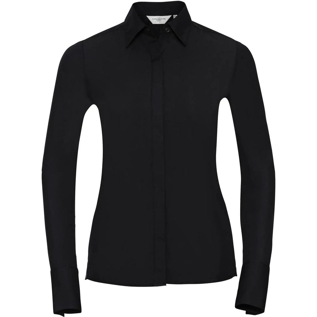 Russell Collection Womens/Ladies Ultimate Stretch Long-Sleeved Shirt