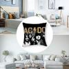A-AC D-DC Back In Black Pillow Case Plush Fabric Soft Double Sided Print Sofa Cushion Cover Throw Pillow Covers