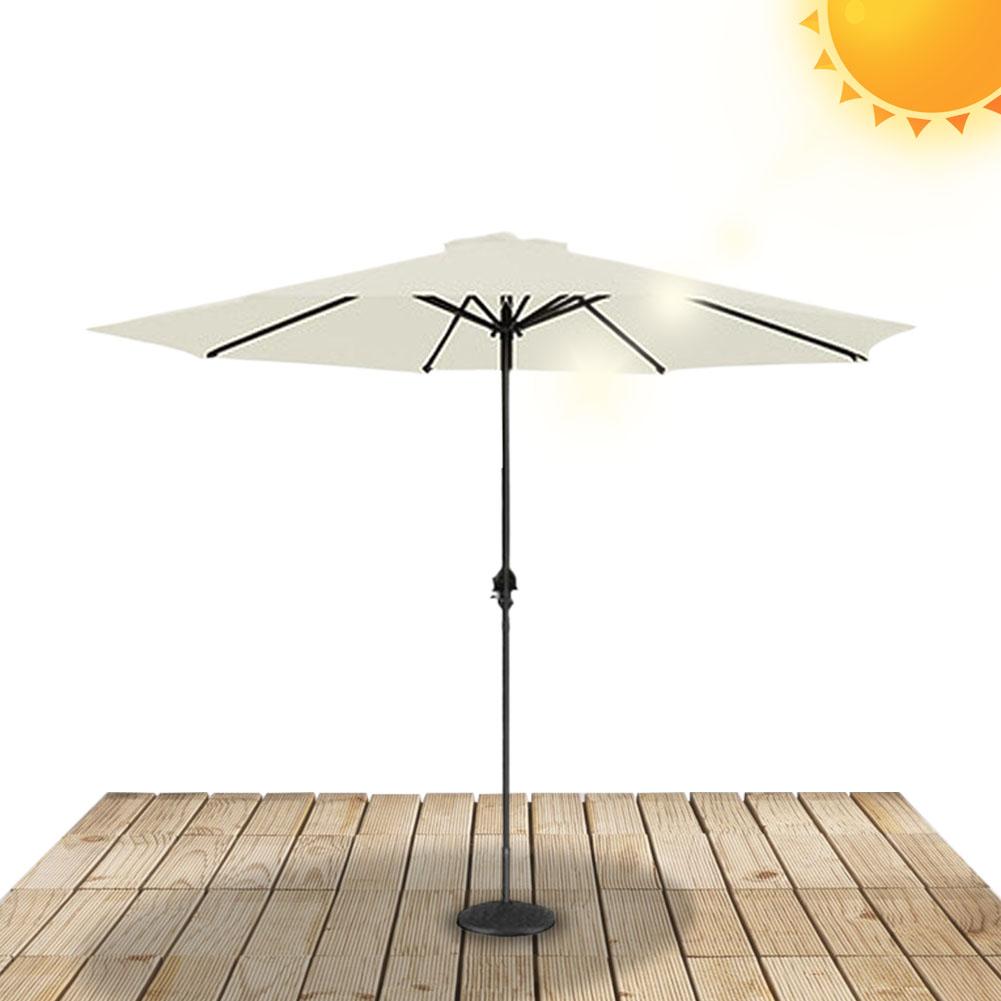 3 m 6 ribbor Uteparaply Ersättningsduk UV-beständigt Uteparaplyskydd Multifunktionell för Utomhusbruk