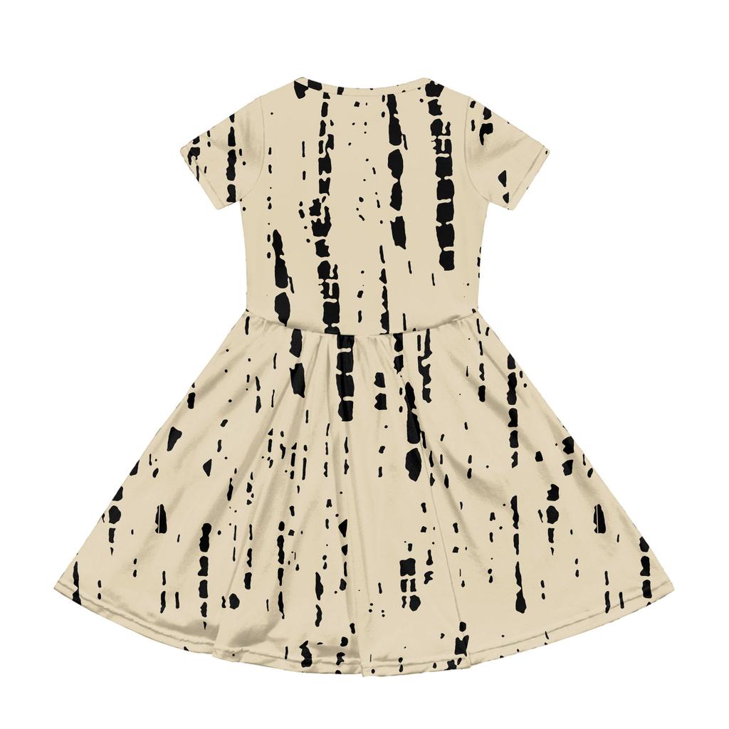 Mädchen Sommerkleid Farbe & Muster Kurzarmkleid Mit Tasche Freizeitkleid Kurze Ärmel Partykleid Ostertag