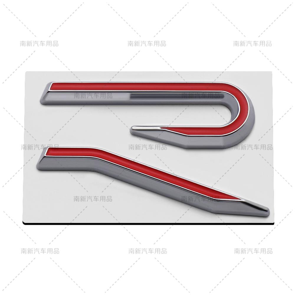 AOYES1 R Logo Emblem Car Metal Body Tail Trunk Sticker Accessories For Volkswagen VW GTI Rline Polo Golf MK8 Touareg Passat Magotan CC
