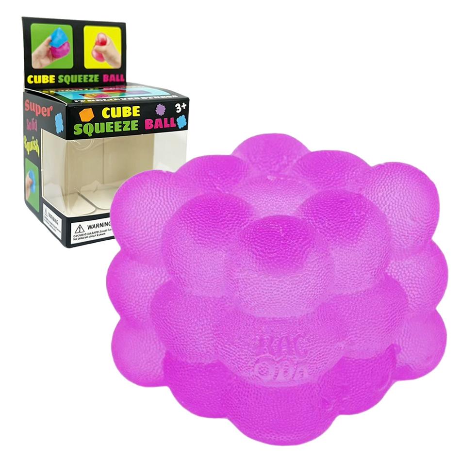 3D Candy-Shaped Stress Relief Squeeze Toy With Music For Adults And Kids - Sensory Decompression Cube For Stress Relief