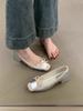 French Evening Bow High Heel Shoes Light Mouth Shoes Women's Shoes Summer Fairy Style Mary Jane Shoes Ballet Shoes