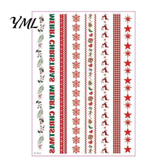 Holiday Crafting Accessories Christmas Candle Transfer Stickers, DIY Craft Supplies, Waterproof Water Decals for Candles Decorative Making And Festive
