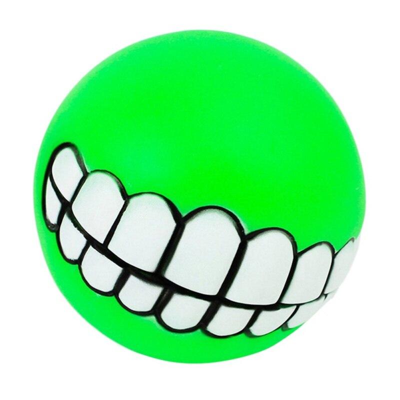 smiley teeth dog ball