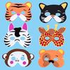 Toyvian Cute Hand-painted Animal Masks, Fox Masks, Cat Masks, Half Masks, DIY Unpainted Face Masks for Disguise, Balls, Costume Parties, Birthdays, Pa
