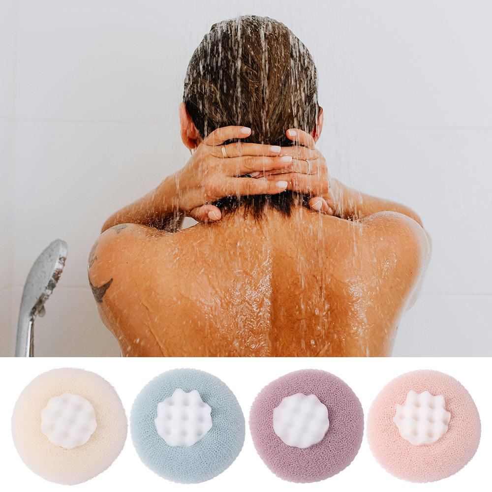 4Pcs with Elastic Band Suction Cup Bath Ball Super Soft Dead Skin Remover  Shower Tool