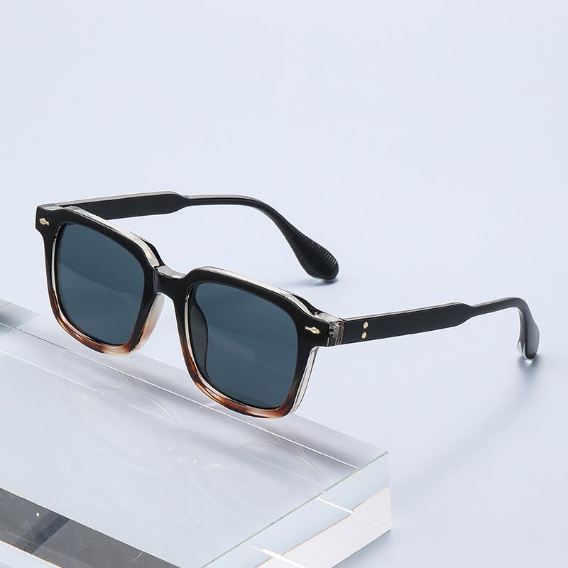 Trendy European American Polarized Square Frame Sunglasses - Unisex Large Fashionable Glasses