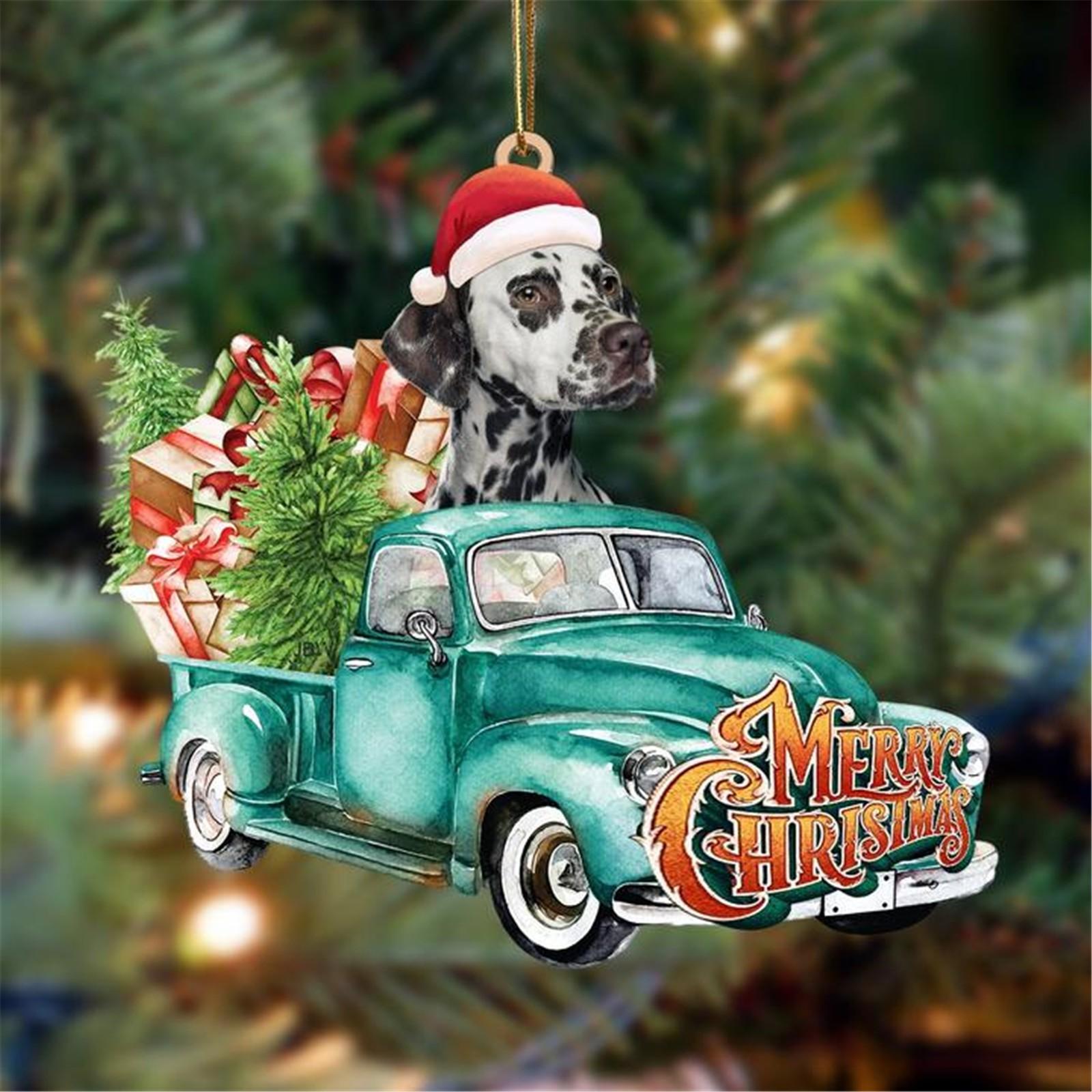 

Рождественский орнамент с собакой Folulus, подарочный орнамент с изображением собаки, рождественские украшения One Size