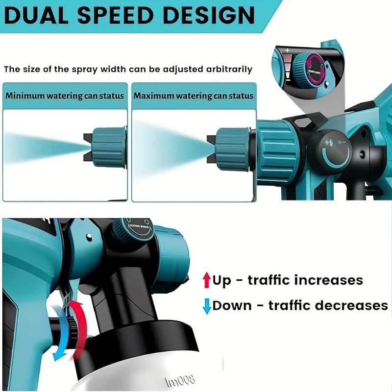 1000ML Electric Spray Gun Cordless Paint Sprayer Auto Furniture Steel Coating Airbrush Compatible For 21V Battery
