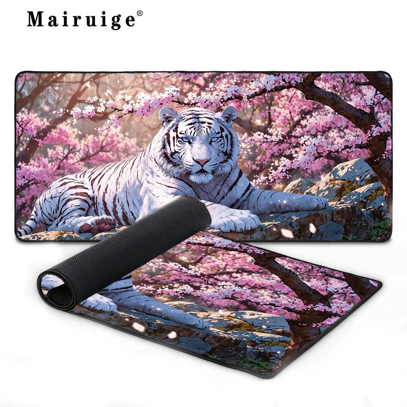Large Gaming Mouse Pad Non-Slip Desk Mat Home Pc Accessories Pad for Computer Mouse Mat Tiger Set Up Table Mat Extended Pad