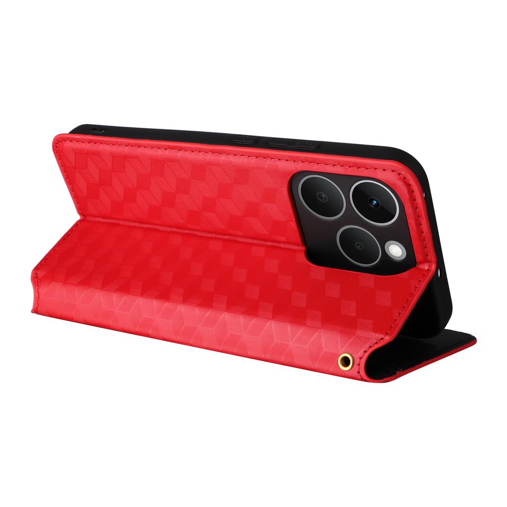 For Realme 15T 5G Case Wallet Rhombus Imprinted Leather Phone Cover