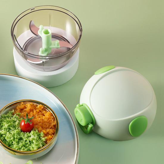 Mini Manual Garlic Chopper Portable Hand-Pull Food Processor for Garlic Ginger Chili Efficient Food Preparation Kitchen Gadget