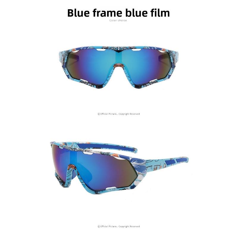 New colorful bicycle riding glasses women's sunglasses European and American outdoor sports sunglasses men's