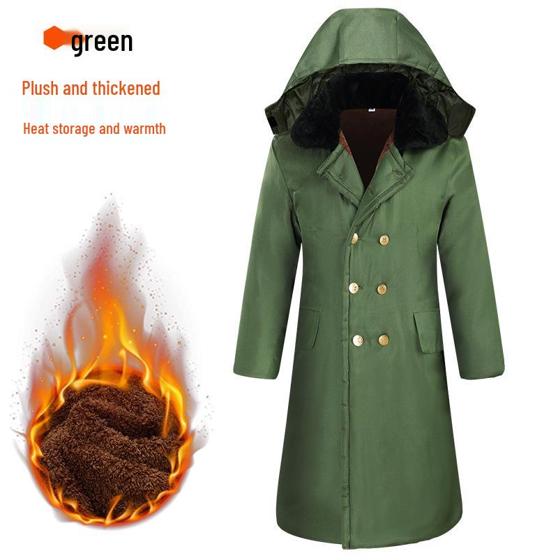 Waterproof Fleece-Lined Cotton Coat with Removable Lining for Cold Storage Work